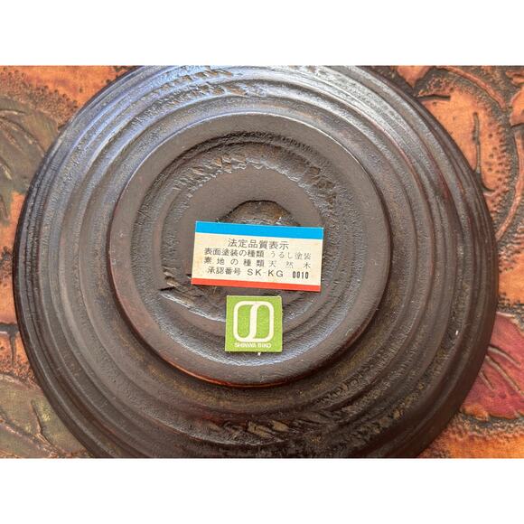 Vintage Black Japanese Urushi Lacquerware Set, 1 Large + 5 Small Plates - Picture 15 of 16